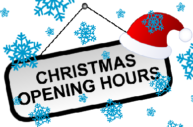 christmas opening hours
