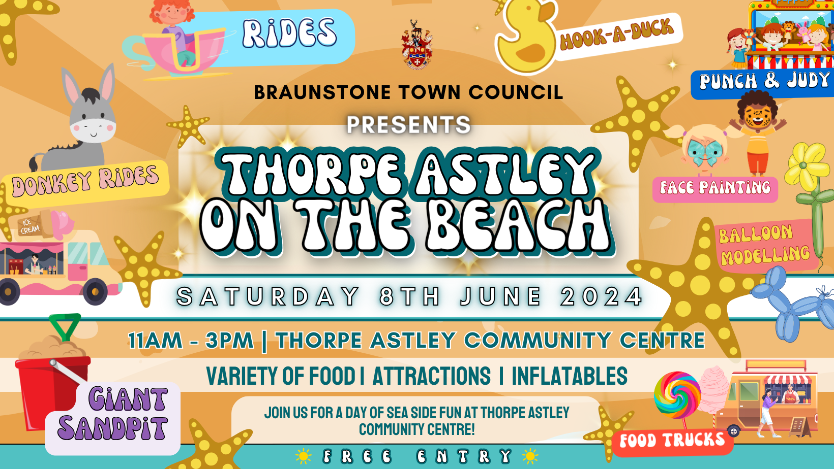 Thorpe Astley on the Beach 2024! Click here for more information!! 