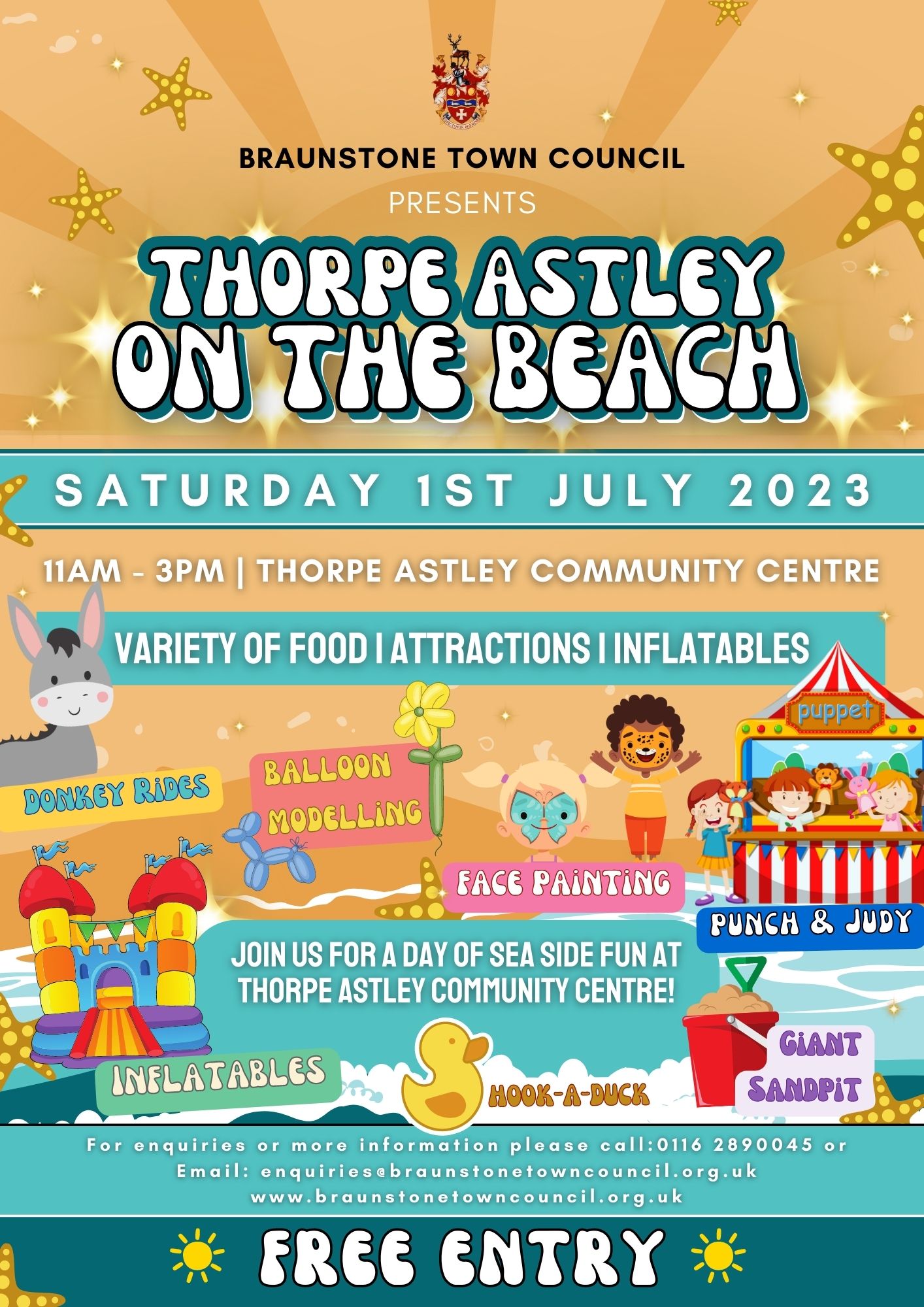 THORPE ASTLEY ON THE BEACH POSTER 2023