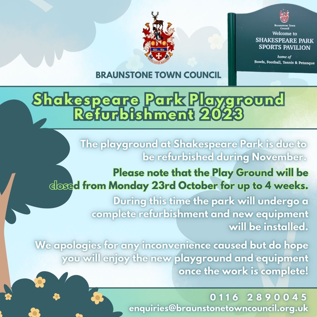 The playground at Shakespeare Park is due to be refurbished during Novemberjpg