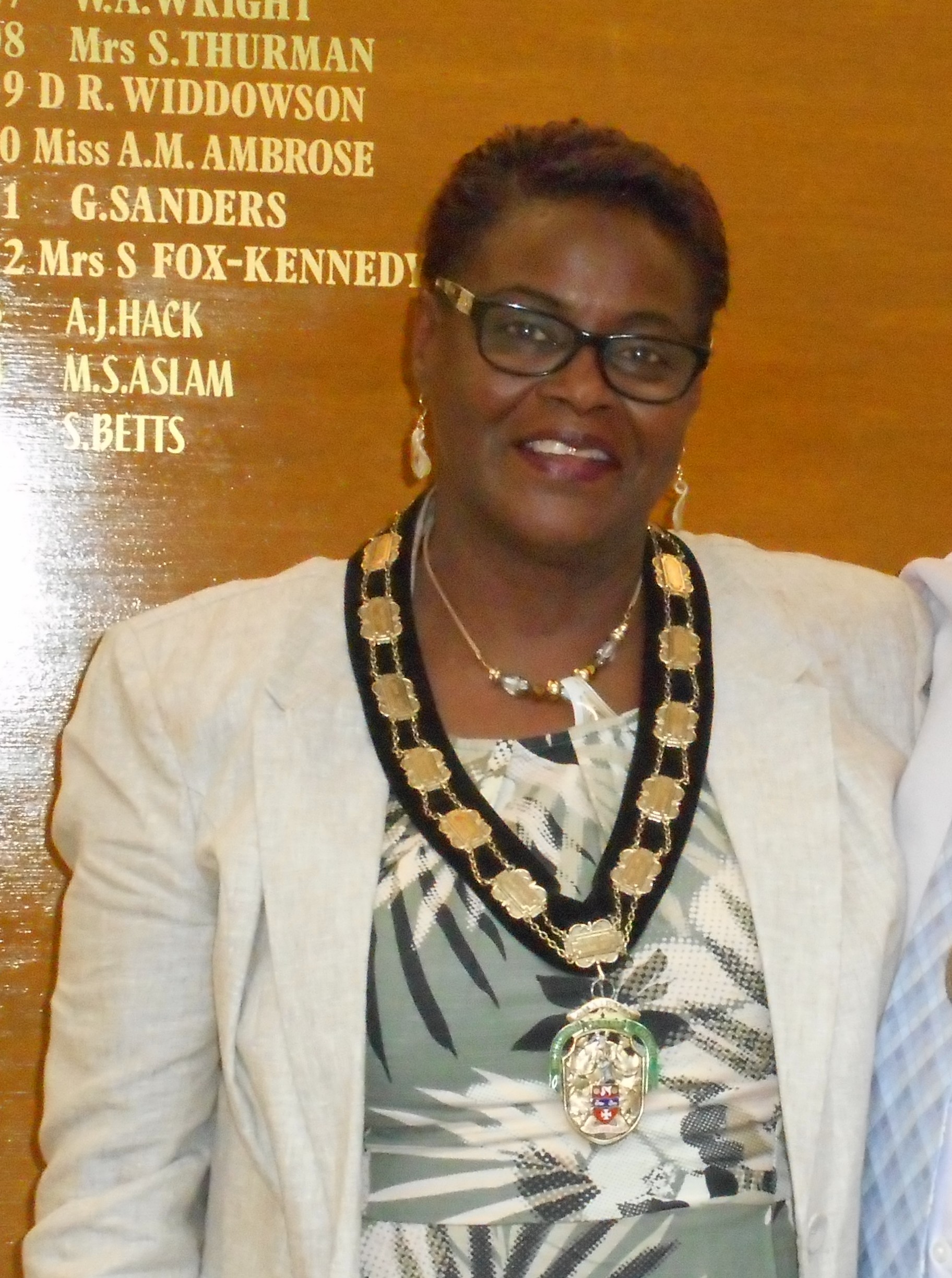 A photo of Cllr Berneta Layne, the Braunstone Town Mayor for 2016-2017.