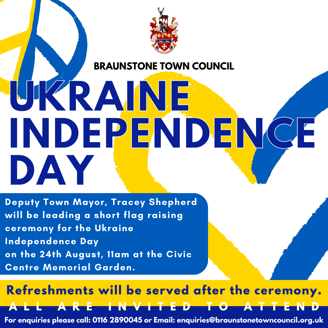 flag raising ceremony for the Ukraine Independence Day on 24th August at 11am. 1